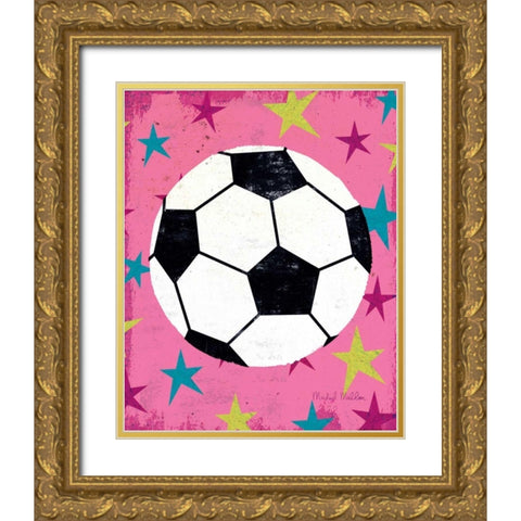 Girls Sports IV Gold Ornate Wood Framed Art Print with Double Matting by Mullan, Michael