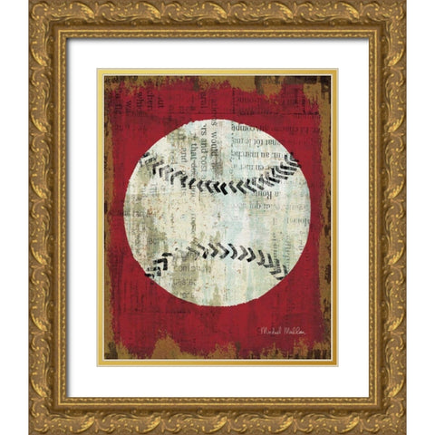 Ball I Gold Ornate Wood Framed Art Print with Double Matting by Mullan, Michael