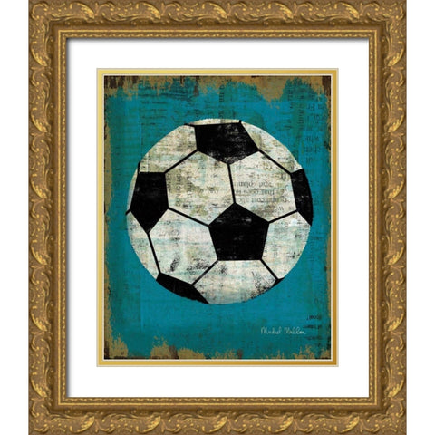 Ball IV Gold Ornate Wood Framed Art Print with Double Matting by Mullan, Michael
