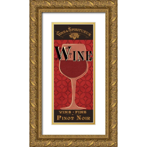 Red Label III Gold Ornate Wood Framed Art Print with Double Matting by Pela Studio