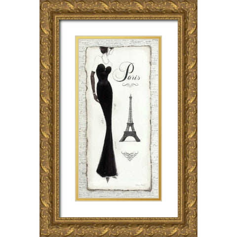 Elegance II Gold Ornate Wood Framed Art Print with Double Matting by Adams, Emily