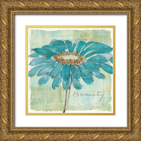 Spa Daisies I Gold Ornate Wood Framed Art Print with Double Matting by Paschke, Chris