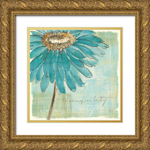 Spa Daisies III Gold Ornate Wood Framed Art Print with Double Matting by Paschke, Chris