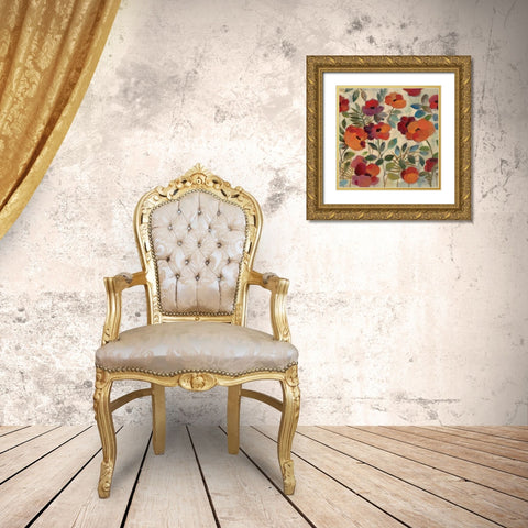 Garden in August Gold Ornate Wood Framed Art Print with Double Matting by Vassileva, Silvia