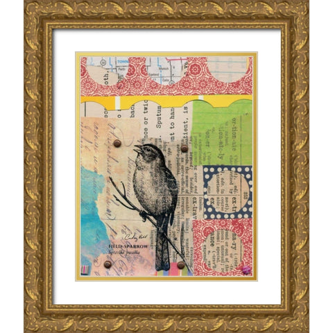 Perched I Gold Ornate Wood Framed Art Print with Double Matting by Prahl, Courtney