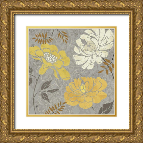 Morning Tones Gold I Gold Ornate Wood Framed Art Print with Double Matting by Brissonnet, Daphne