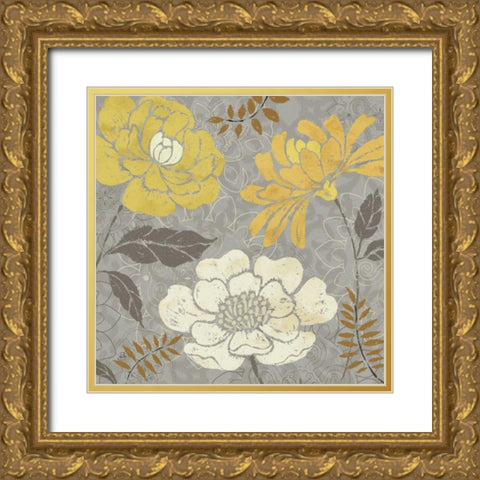 Morning Tone Gold II Gold Ornate Wood Framed Art Print with Double Matting by Brissonnet, Daphne