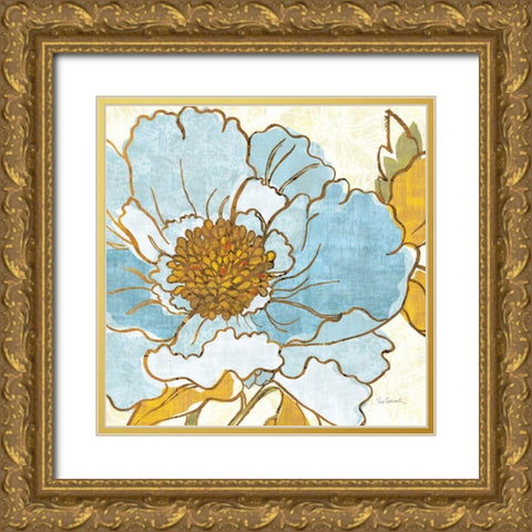 Camilles Peony I Gold Ornate Wood Framed Art Print with Double Matting by Schlabach, Sue