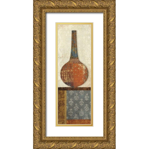 Indian Vessels I Gold Ornate Wood Framed Art Print with Double Matting by Hershey, Moira