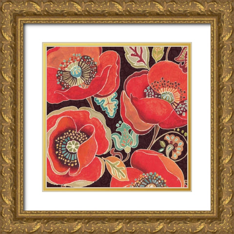 Moroccan Red IV Gold Ornate Wood Framed Art Print with Double Matting by Brissonnet, Daphne