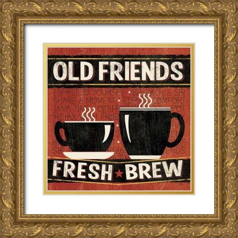 Coffee Roasters IV Gold Ornate Wood Framed Art Print with Double Matting by Pela Studio