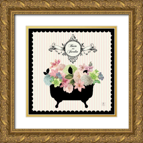 Bain du Jardin I Gold Ornate Wood Framed Art Print with Double Matting by Studio Mousseau