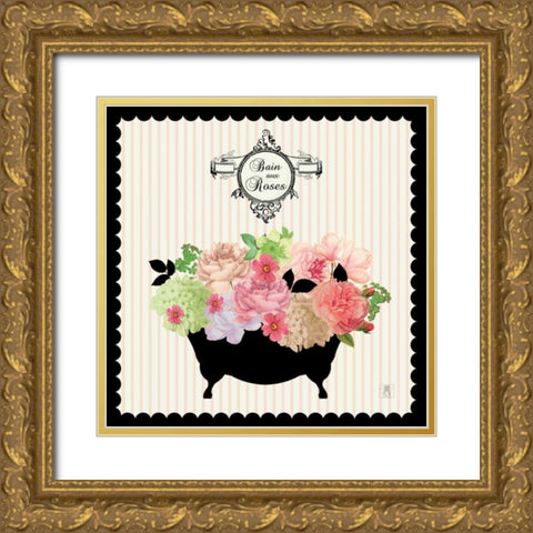 Bain du Jardin III Gold Ornate Wood Framed Art Print with Double Matting by Studio Mousseau