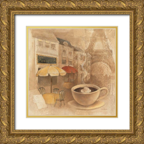 Cafe de Paris II Gold Ornate Wood Framed Art Print with Double Matting by Hristova, Albena