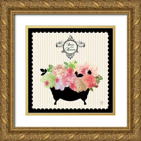 Bain du Jardin III Gold Ornate Wood Framed Art Print with Double Matting by Studio Mousseau