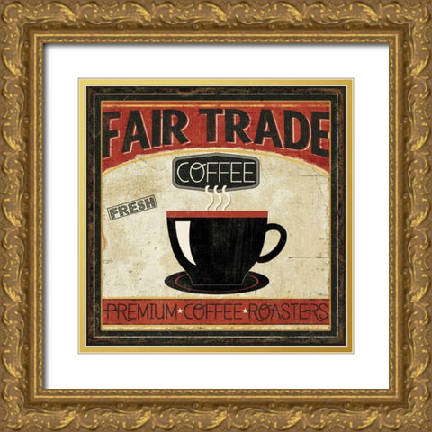 Coffee Roasters I Gold Ornate Wood Framed Art Print with Double Matting by Pela Studio