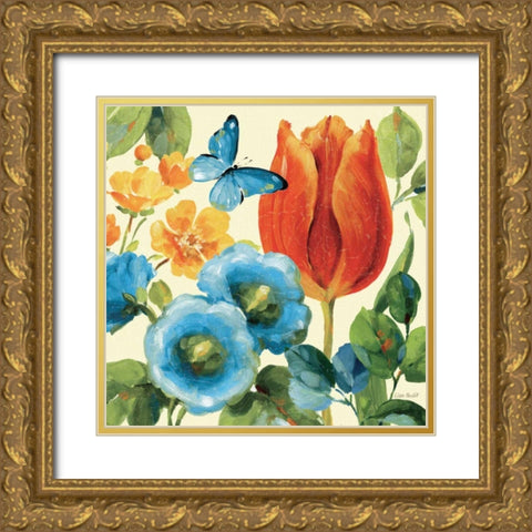 Summer Brights III Gold Ornate Wood Framed Art Print with Double Matting by Audit, Lisa