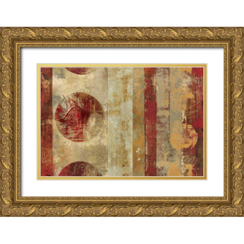 Caribbean Sunrise Gold Ornate Wood Framed Art Print with Double Matting by Silva, Roque