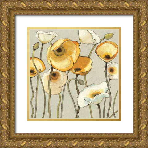 Jaune Gris II Gold Ornate Wood Framed Art Print with Double Matting by Novak, Shirley
