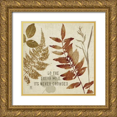Leaves of Inspiration III Gold Ornate Wood Framed Art Print with Double Matting by Studio Mousseau
