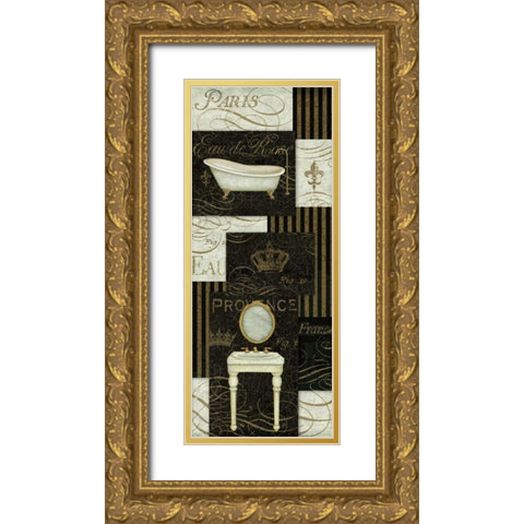 Bain De Luxe Collage II Gold Ornate Wood Framed Art Print with Double Matting by Brissonnet, Daphne