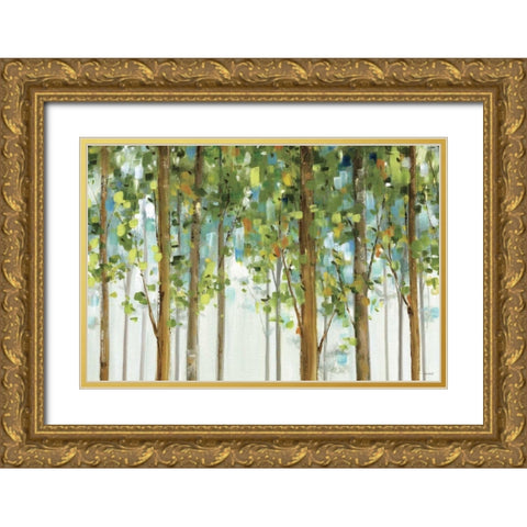 Forest Study I Crop Gold Ornate Wood Framed Art Print with Double Matting by Audit, Lisa