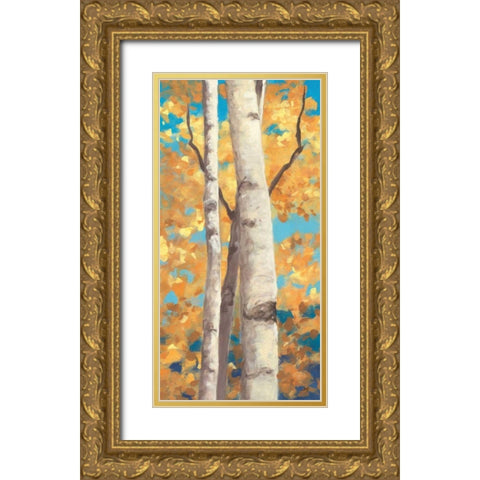 Doubloons Panel I Gold Ornate Wood Framed Art Print with Double Matting by Purinton, Julia