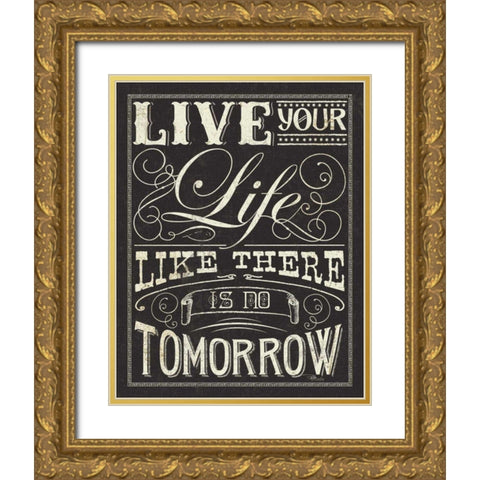 Life and Dreams II Gold Ornate Wood Framed Art Print with Double Matting by Pela Studio