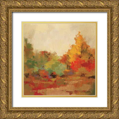 Fall Forest II Gold Ornate Wood Framed Art Print with Double Matting by Vassileva, Silvia