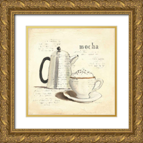 Parisian Coffee I Gold Ornate Wood Framed Art Print with Double Matting by Adams, Emily
