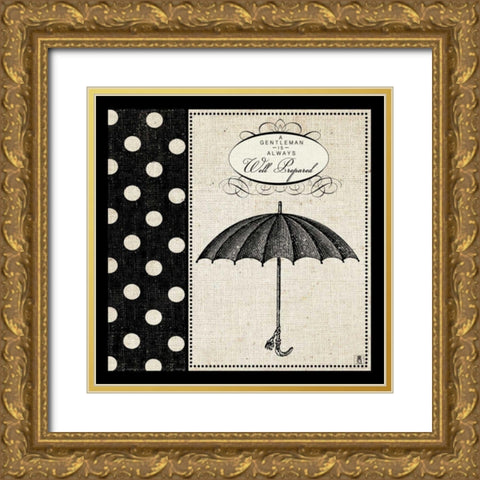Gentleman III Gold Ornate Wood Framed Art Print with Double Matting by Studio Mousseau
