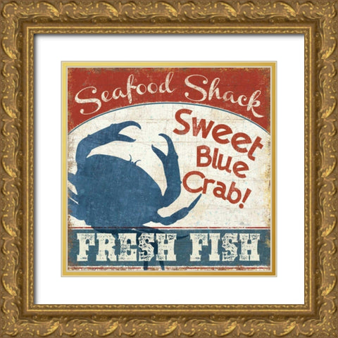 Fresh Seafood II Gold Ornate Wood Framed Art Print with Double Matting by Pela Studio