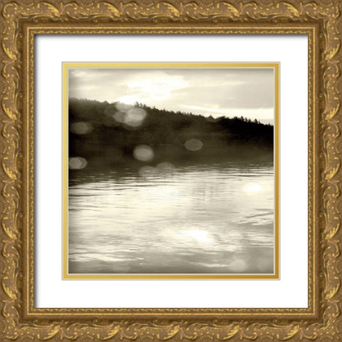 Twilight Dock I Gold Ornate Wood Framed Art Print with Double Matting by Schlabach, Sue