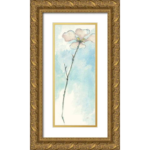 Solitary Dogwood I Gold Ornate Wood Framed Art Print with Double Matting by Paschke, Chris