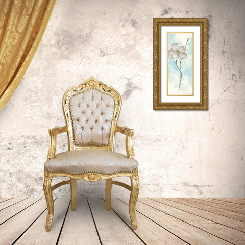 Solitary Dogwood II Gold Ornate Wood Framed Art Print with Double Matting by Paschke, Chris