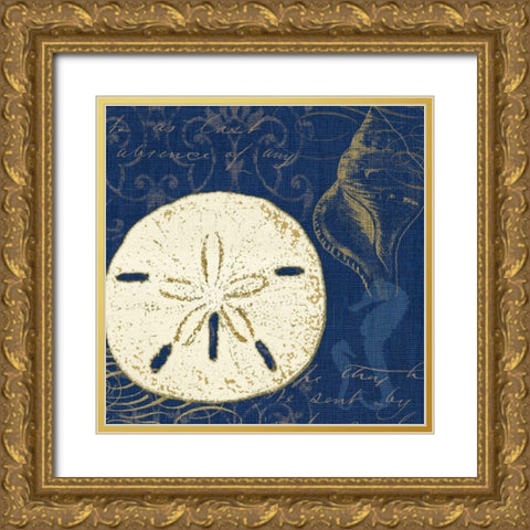 Coastal Moonlight III Gold Ornate Wood Framed Art Print with Double Matting by Pela Studio