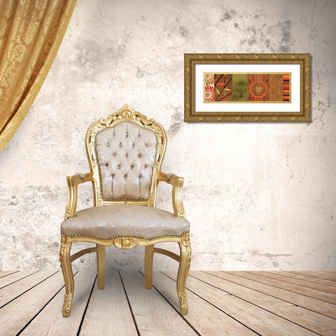 Abstract Nature V Gold Ornate Wood Framed Art Print with Double Matting by Charron, Veronique