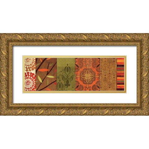 Abstract Nature V Gold Ornate Wood Framed Art Print with Double Matting by Charron, Veronique