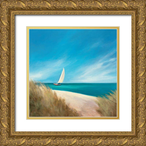 Sunday Sail Gold Ornate Wood Framed Art Print with Double Matting by Purinton, Julia