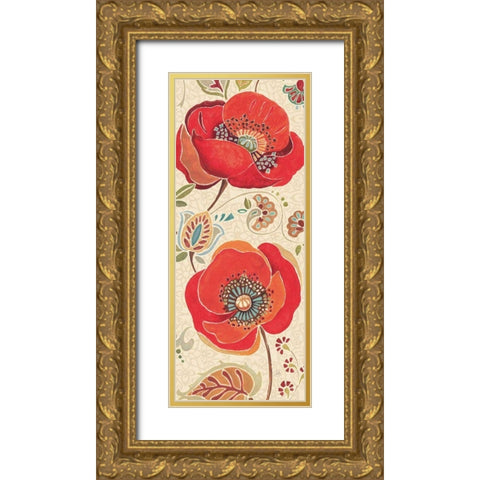 Moroccan Red Light II Gold Ornate Wood Framed Art Print with Double Matting by Brissonnet, Daphne