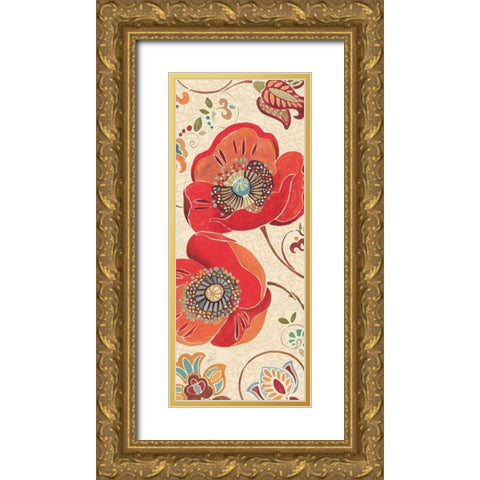 Moroccan Red Light III Gold Ornate Wood Framed Art Print with Double Matting by Brissonnet, Daphne