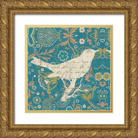 Bohemian Nature Square II Gold Ornate Wood Framed Art Print with Double Matting by Pela