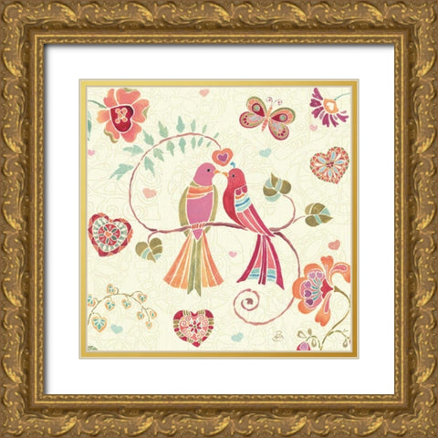 Lighthearted II Gold Ornate Wood Framed Art Print with Double Matting by Brissonnet, Daphne