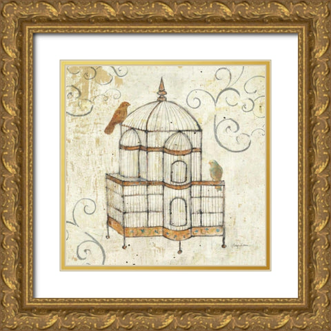 Bird Cage I Gold Ornate Wood Framed Art Print with Double Matting by Tillmon, Avery