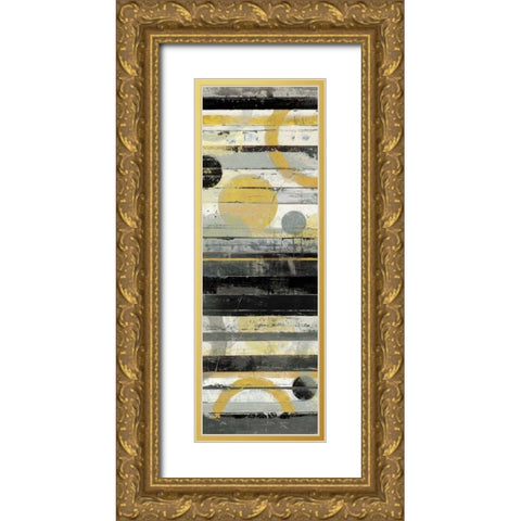 Yellow Zephyr Panel Gold Ornate Wood Framed Art Print with Double Matting by Schick, Mike