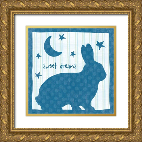 Le Lapin I Gold Ornate Wood Framed Art Print with Double Matting by Wild Apple Portfolio