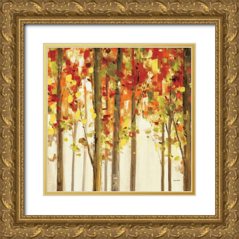 Autumn Forest Study I Gold Ornate Wood Framed Art Print with Double Matting by Audit, Lisa