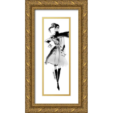 Modern Fashion I Crop Gold Ornate Wood Framed Art Print with Double Matting by Tavoletti, Anne