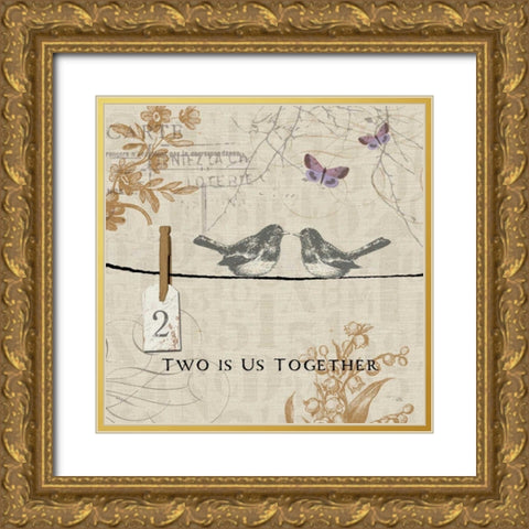 Words that Count II Gold Ornate Wood Framed Art Print with Double Matting by Pela