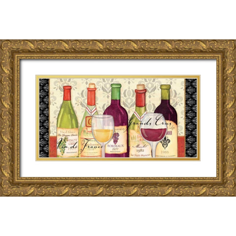 Grand Crus Gold Ornate Wood Framed Art Print with Double Matting by Charron, Veronique